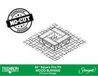 46in Square Fire Pit - WOOD | 2 Course Design